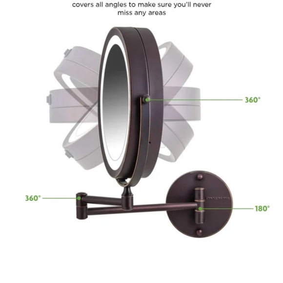 Round magnifying wall mirror - Picture 11 of 12